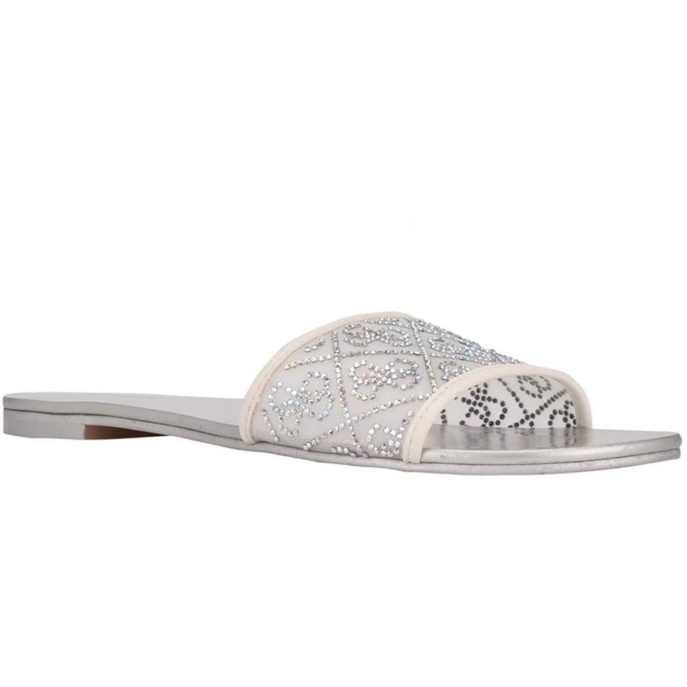 Guess Women's Norrin Logo One Band Flat Sandals Women's Shoes size 9.5 NEW$69